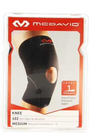 Mcdavid Knee Supp.open Patella Black/scarlet M 402 1