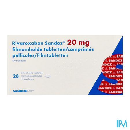 Rivaroxaban Sandoz 20mg Filmomh Tabl 28 2