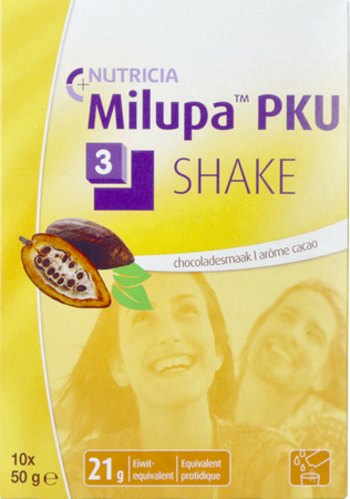 Milupa Pku 3 Shake Chocolade Zakje 10x50g 3