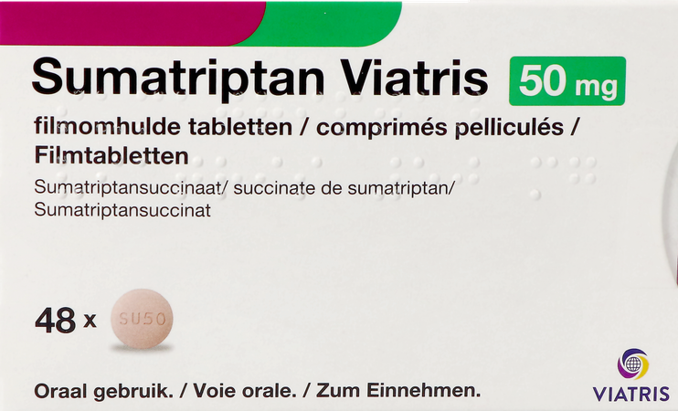 Sumatriptan Viatris 50mg Comp Pell 48 3