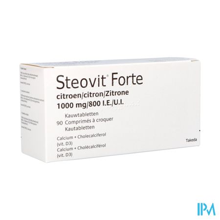 Steovit Forte Citron 1000mg/800ui Comp Croq 90 Pip