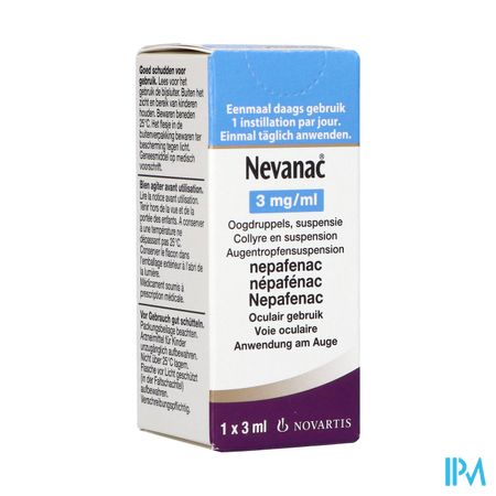 Nevanac 3mg/ml Susp Oogdruppels Fl Ovaal 1 X 3ml