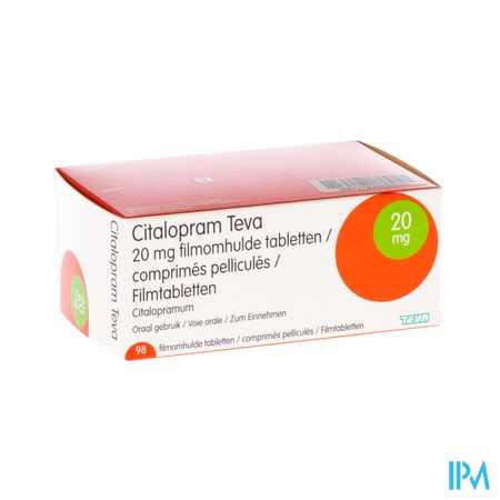 Citalopram Teva Comp Pell. 98 X 20mg 2