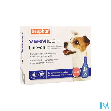 Beaphar Vermicon Line-on Petit Chien 3x1,5ml