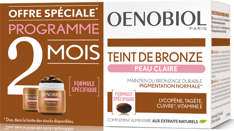 Oenobiol Bronze Teint Lichte Huid Caps 2x30 3
