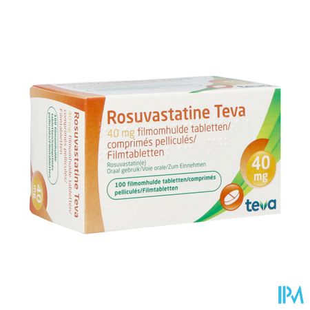 Rosuvastatine Teva 40mg Filmomh Tabl 100