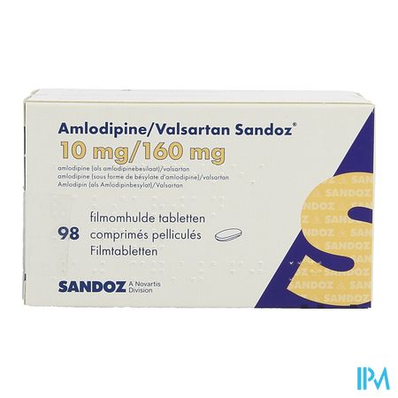 Amlodipine Valsartan Sandoz 10mg/160mg Comp 98 4