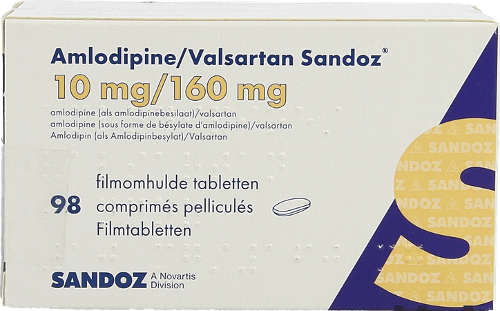 Amlodipine Valsartan Sandoz 10mg/160mg Comp 98 4