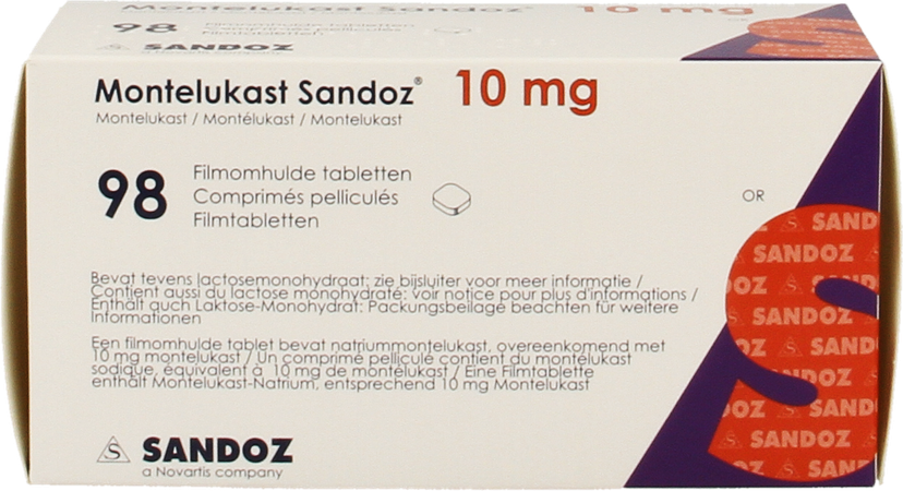 Montelukast Sandoz 10mg Filmomh Tabl 98 X 10mg 5
