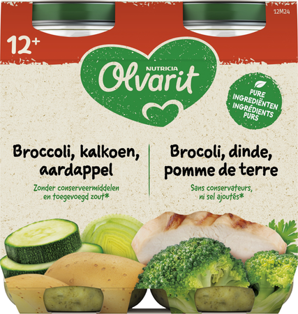 Olvarit Broccoli Kalkoen Aardappel 2x250g 12m00 1
