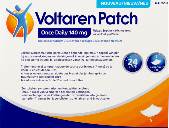 Voltaren Patch 140mg Once Daily Pleister 5 2