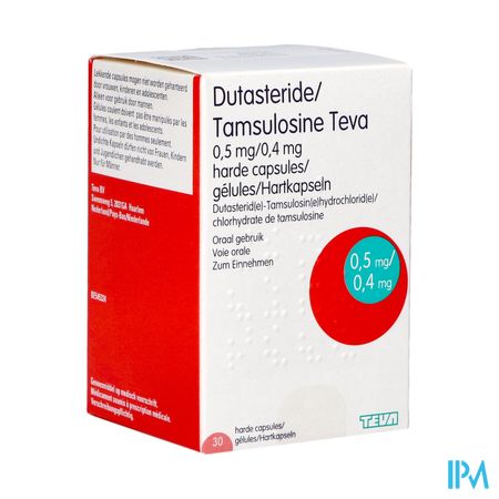 Dutasteride Tamsulosine Teva 0,5mg/0,4mg Caps 30