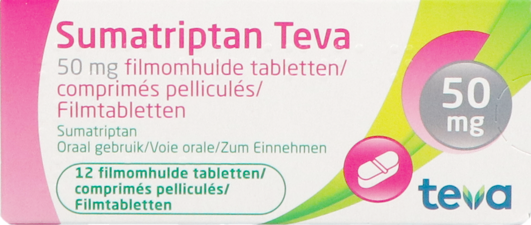 Sumatriptan Teva 50mg Comp Pell 12 X 50mg 1