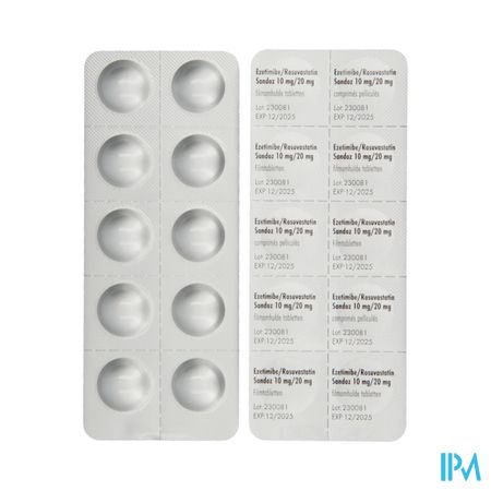 Ezetimibe/rosuvastatin Sandoz 10mg/20mg Tabl 90 4