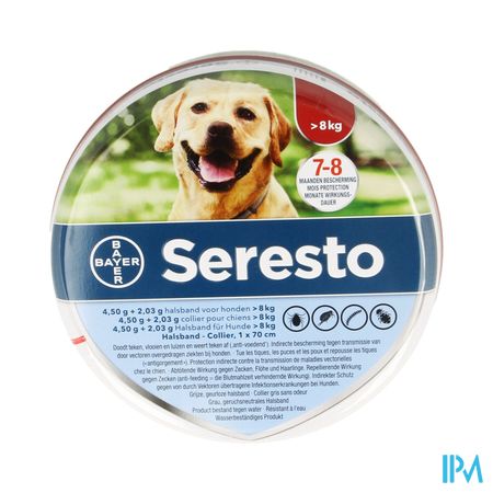 Seresto 4,50g+2,03g Collier Chiens 70cm >8kg