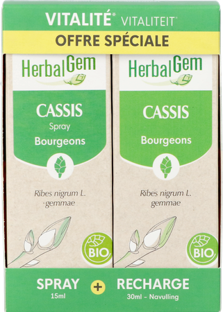 Herbalgem Zwart.bes Bio Spray15ml+gtt 30ml Duopack 4