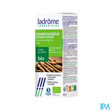 Ladrome Ashwagandha Plantenextracten Bio 50ml