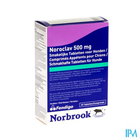 Noroclav 500mg Hond Smakelijke Tabl 25x500mg