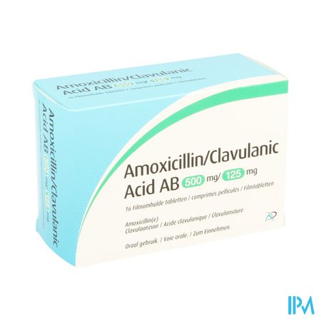 Amoxicillin Clavulanic Acid Ab 500mg/125mg Comp 16