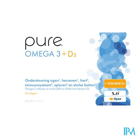 Pure Omega 3 + D3 Softgels 30 1