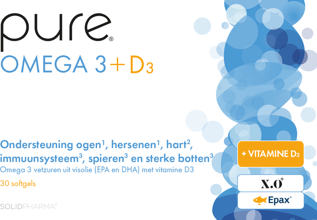 Pure Omega 3 + D3 Softgels 30 3