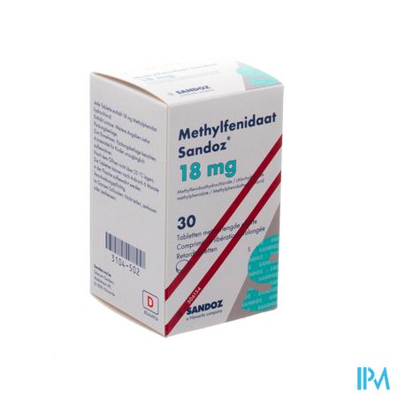 Methylfenidaat 18mg Sandoz Comp Verl Afgifte 30