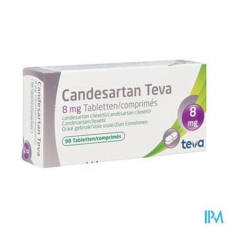 Candesartan Teva Tabl 98 X 8mg