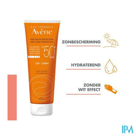 Avene Zon Spf50+ Melk Zeer Hoge Bescherm. 250ml Nf 9