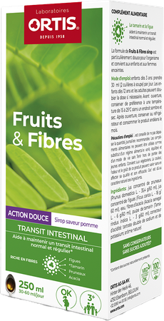 Ortis Fruits & Fibres Action Douce Sirop 250ml 2