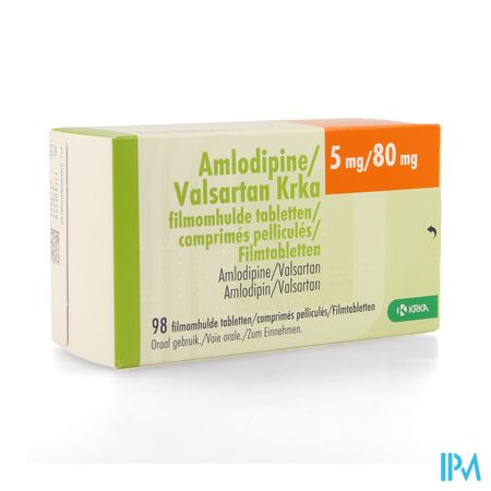 Amlodipine Valsartan Krka 5mg/ 80mg Comp Pell 98