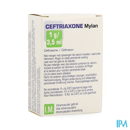 Ceftriaxone Mylan Inj 1 Flac 3,5ml