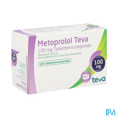 Metoprolol 100mg Teva Comp 100 X 100mg