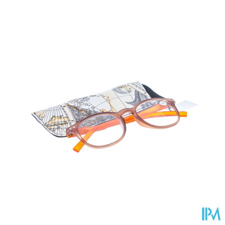 Pharmaglasses Lunettes Comp. +2.50 Brown/orange