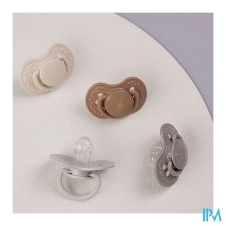 Difrax Sucette Dynamic Harmony l.&d.grey 6-18m 2 4