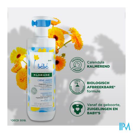 Klorane Bb Wascr Cold Cream Tube 500ml 7