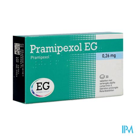 Pramipexol EG 0,26Mg Verlengde Afgifte Tabl  30