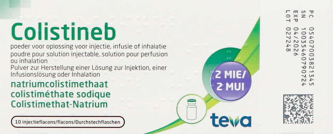 Colistineb 2.000.000 I.u. Fl Pulv Pr Inhal 10 6