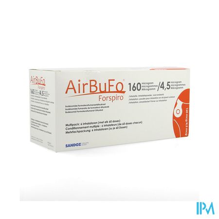 Airbufo Forspiro 160mcg/4,5mcg Inhal. 6 X 60dose