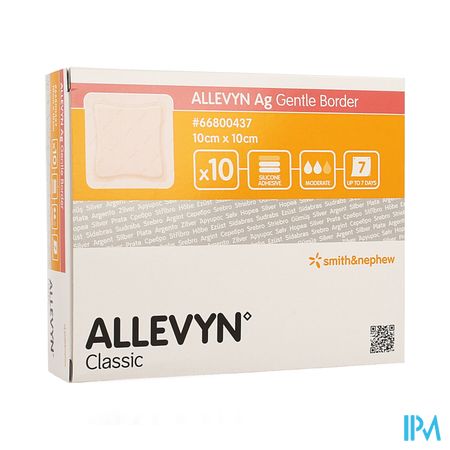 Allevyn Ag Verband Klevend Silic. 10x10cm 10