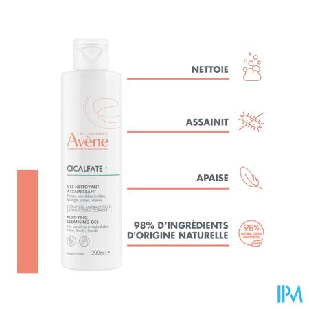 Avene Cicalfate+ Gel Nettoyant Assainissant 200ml 10