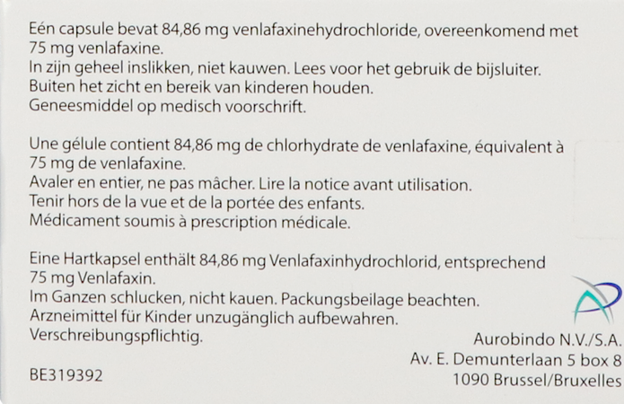 Venlafaxine Retard Ab 75,0mg Caps Verl. Afg. 28 4