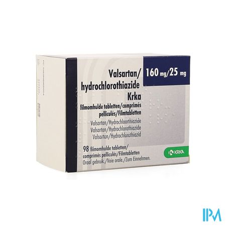 Valsartan Hct Krka 160mg/25,0mg Comp Pell 98