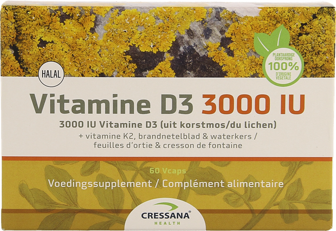 Vitamine D3 3000iu + K2 Plantaardig Caps 60 1
