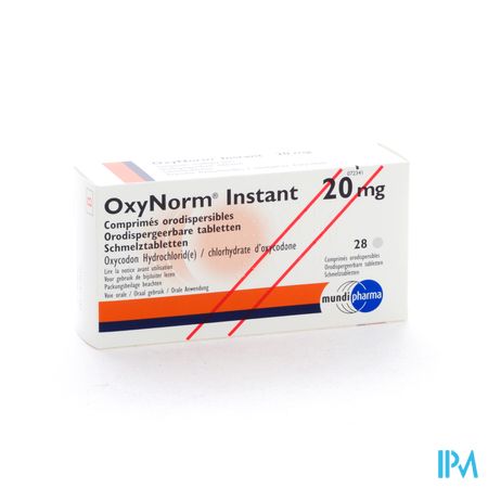 Oxynorm Instant Tabl 28 X 20mg