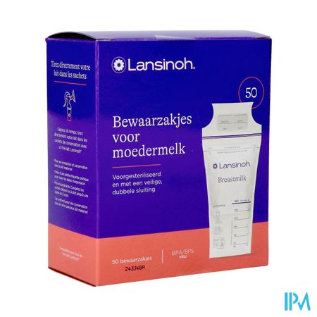 Lansinoh Bewaarzakjes Moedermelk 50 40056