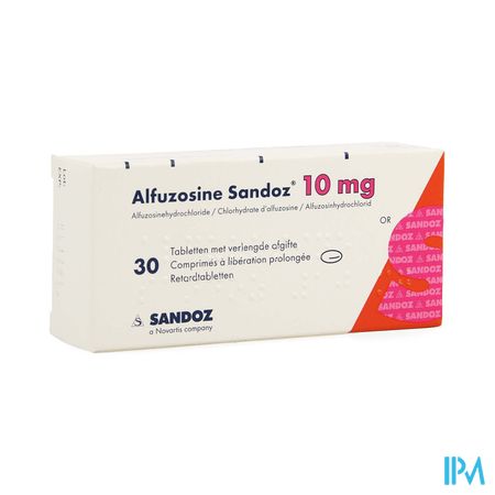 Alfuzosine Sandoz Comp 30 X 10mg 1