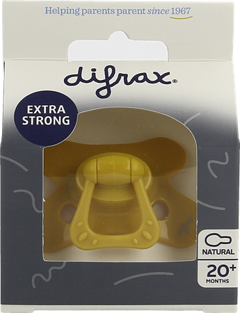 Difrax Fopspeen Natural 20m+ Uni Okergeel 1
