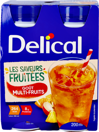 Delical Fruitdrink Multi-vruchten 4x200ml 1