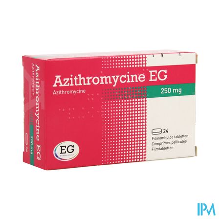 Azithromycine 250 Mg EG Tabl Omhulde 24X250 Mg