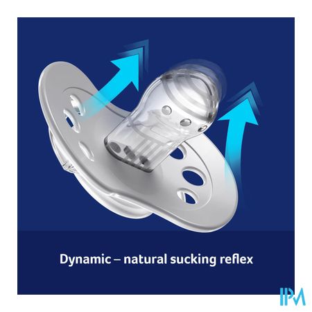 Difrax Fopspeen Dynamic Harmony l.&d.grey 18m+ 2 3